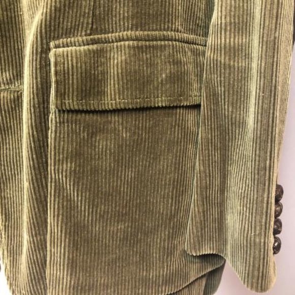 1980s Leather Elbow Patch---Blue Label Ralph Lauren Corduroy Blazer size "M" - Picture 6 of 13